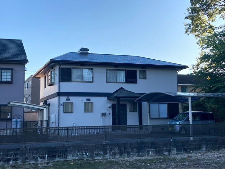 画像：外壁塗装・屋根葺き替え・雨樋改修・ベランダ防水・幕板板金巻き工事（営業担当：阿南）