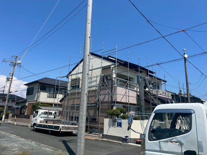 画像：外壁塗装工事（営業担当：稲島）