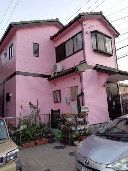 画像：外壁塗装工事（営業担当：中原）